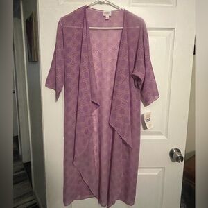 LuLaRoe Purple Geometric Kimono